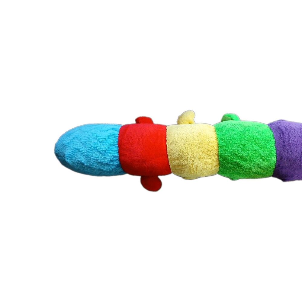 Goffa Caterpillar 8 Feet Long Colorful Great Condition Jumbo Vintage Huge Soft - Picture 6 of 6
